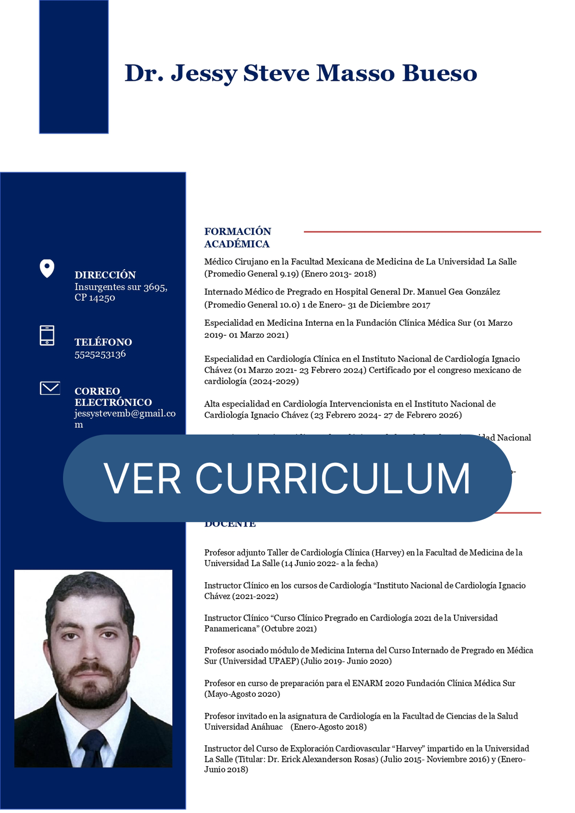 Dr. Steve Masso cardiólogo intervencionista en CDMX