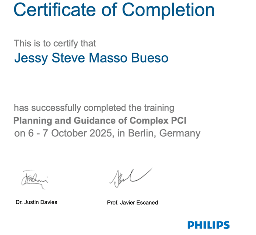 Certificado o constancia 12 del Dr. Steve Masso