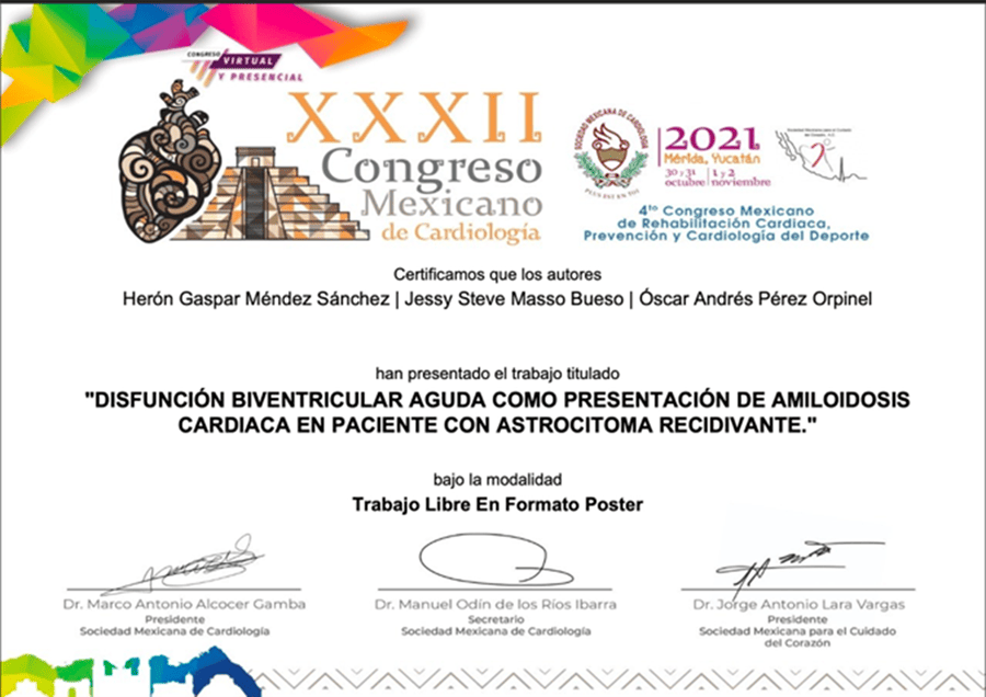 Certificado o constancia 19 del Dr. Steve Masso