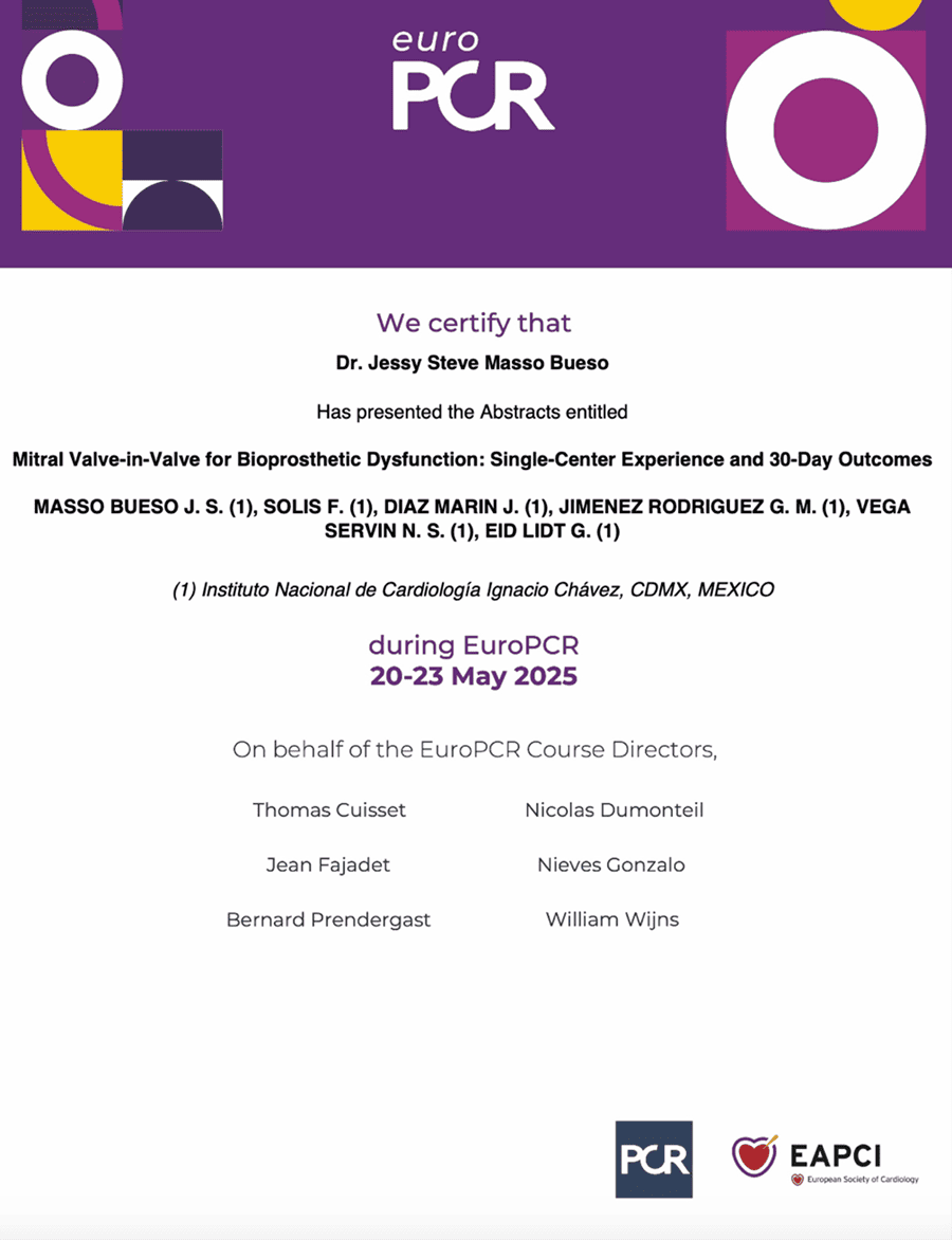 Certificado o constancia 27 del Dr. Steve Masso