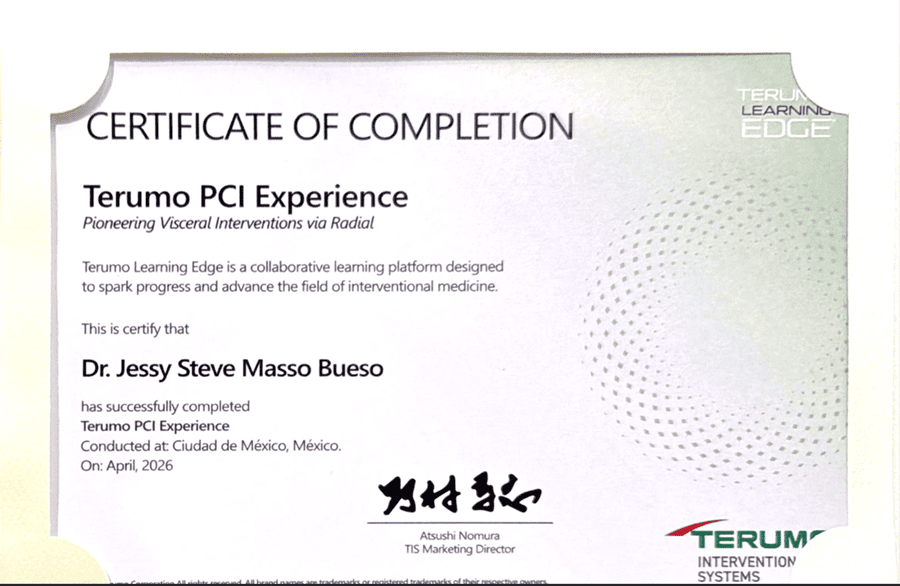 Certificado o constancia 9 del Dr. Steve Masso